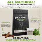 All natural active ingredients - doesn't kill, just keeps mice away